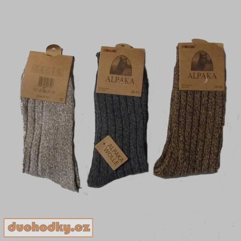 Pánské zimní  ponožky alpaka Uk LOOKeN 