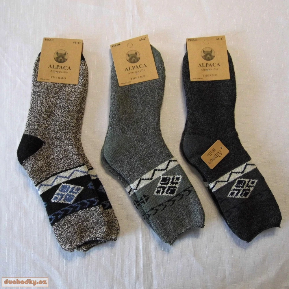 Pánské zimní  ponožky alpaka  zdravotní