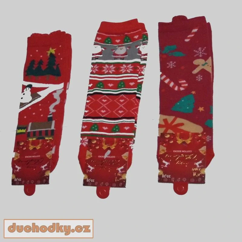 Dámské veselé vánoční ponožky