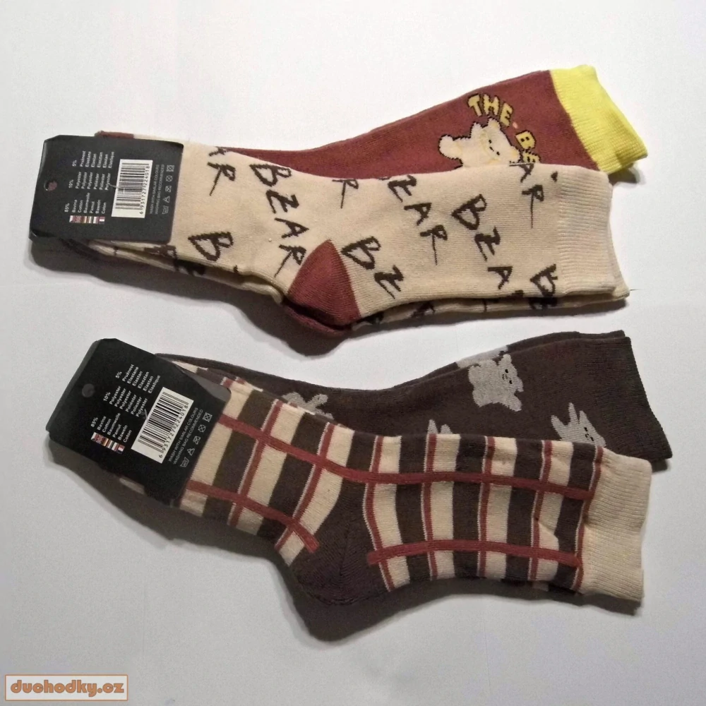 Dámské termo ponožky medvěd 2 páry