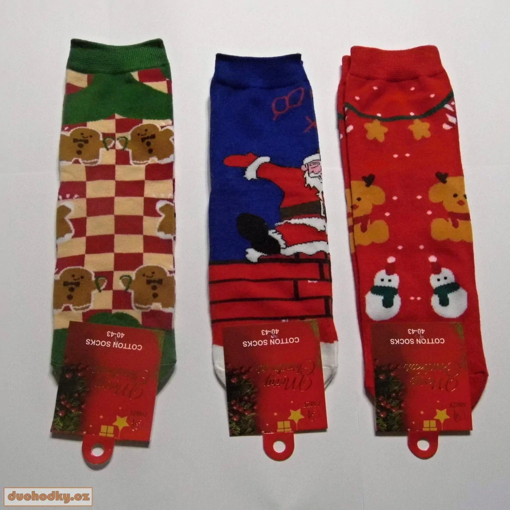 Pánské bavlněné vánoční ponožky