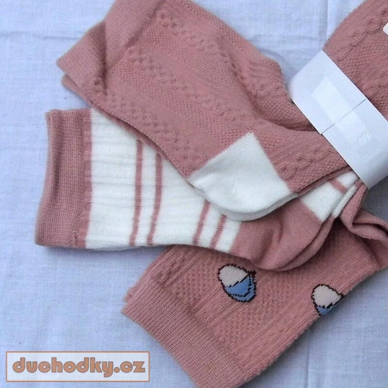 Dámské bavlněné Sportovní ponožky růžové