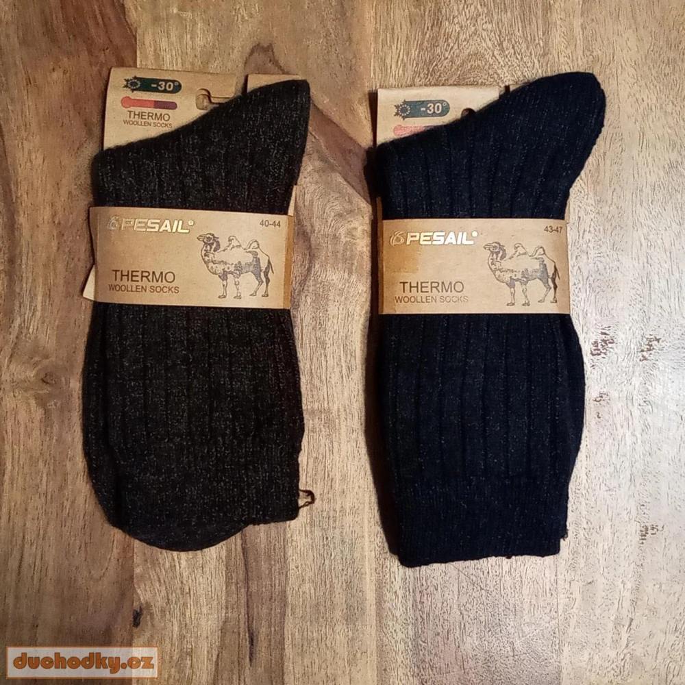 Pánské pletené vlněné ponožky Termo 