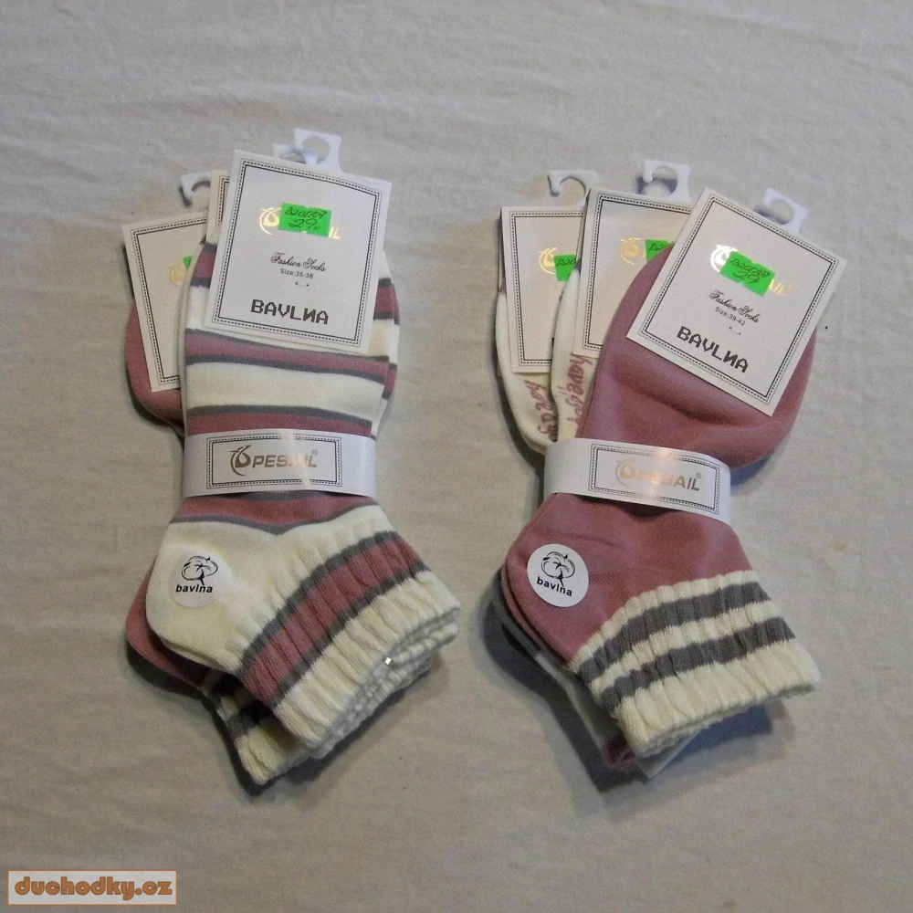 Dámské bavlněné  ponožky starorůžové  CW464