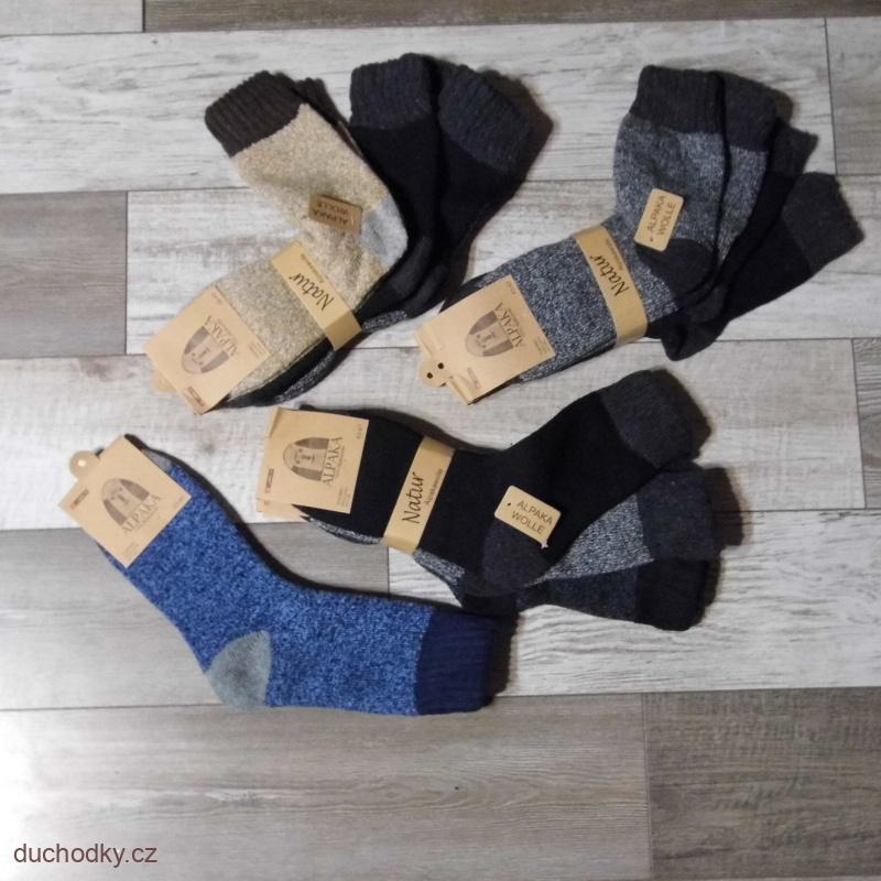 Pánské zimní melírové ponožky alpaka 