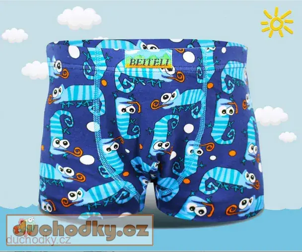 Chlapecké boxerky veselé ještěrky