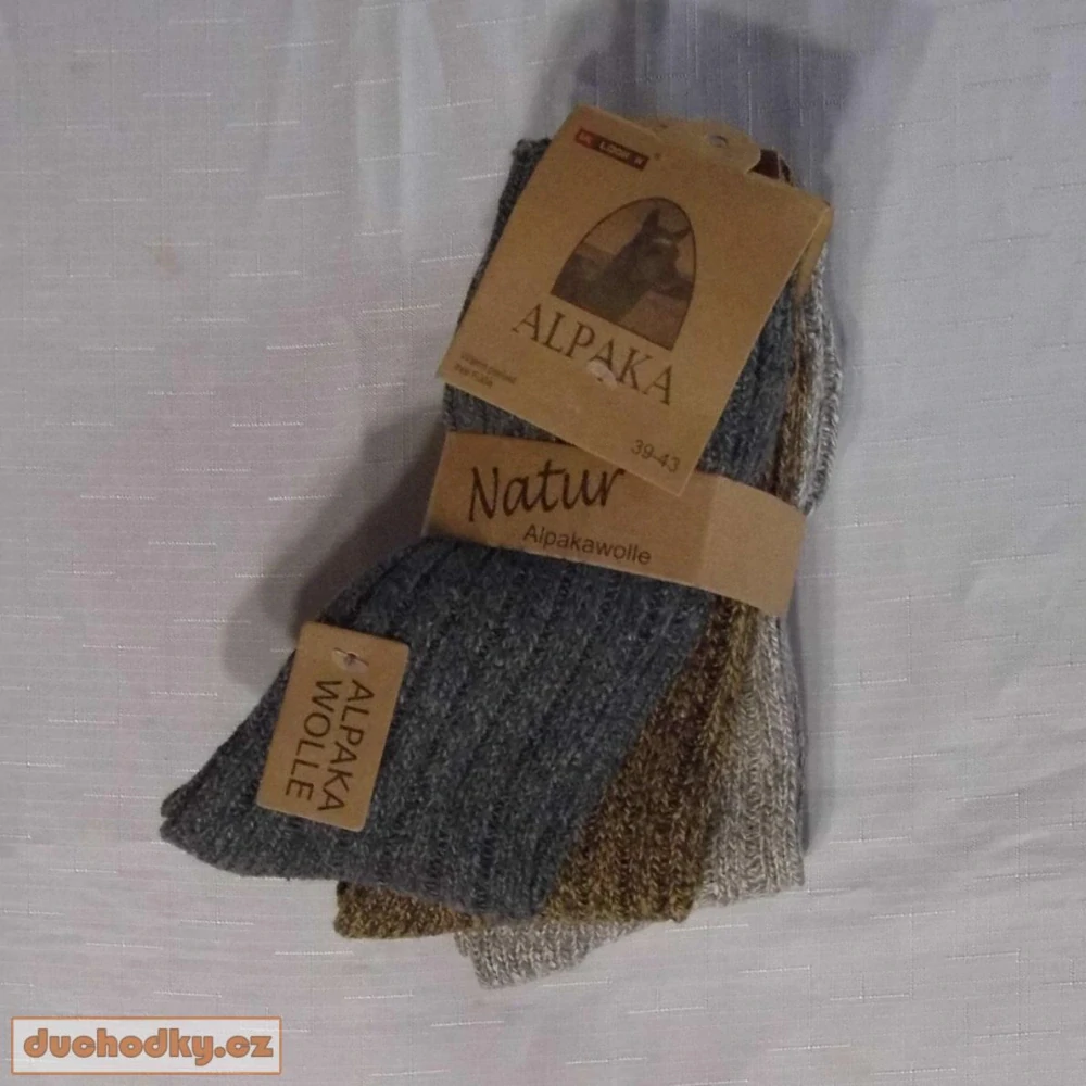 Pánské zimní  ponožky alpaka Uk LOOKeN 
