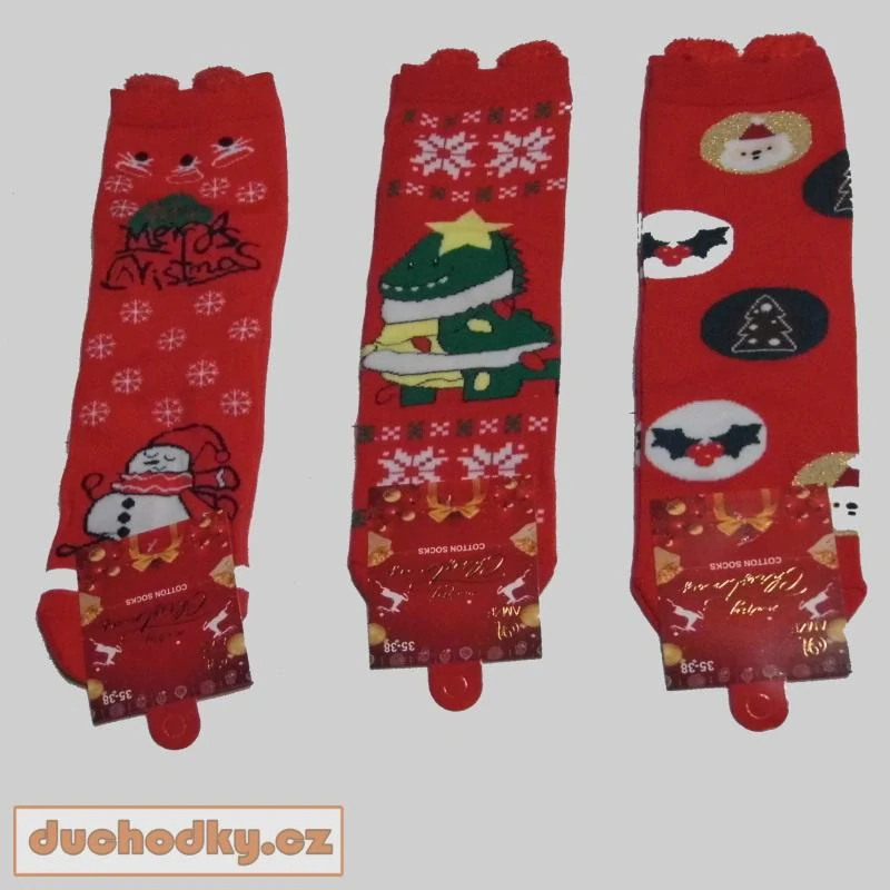 Dámské veselé vánoční ponožky