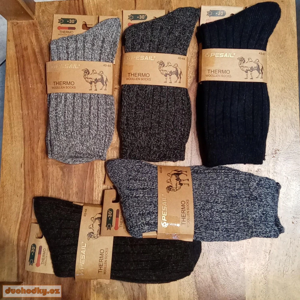 Pánské pletené vlněné ponožky Termo 