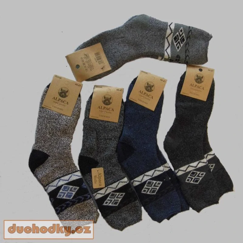 Pánské zimní  ponožky alpaka  zdravotní