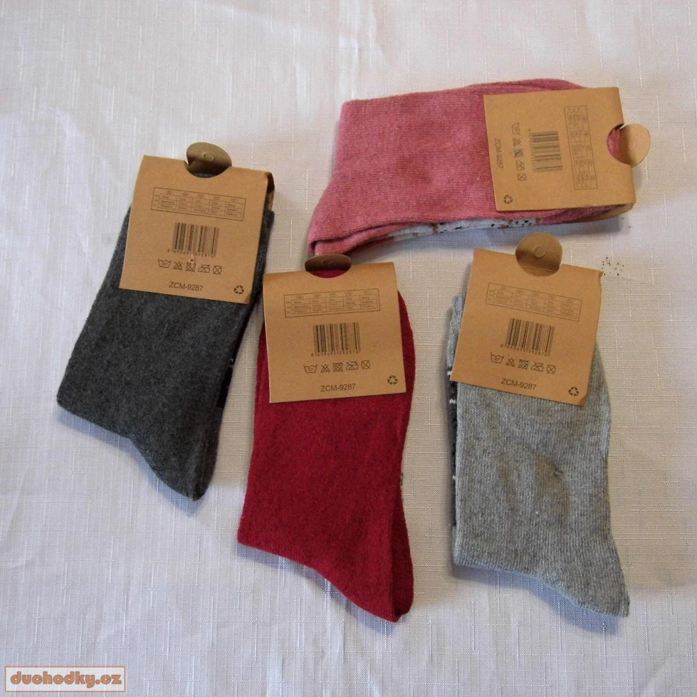 Dámské vzorované zimní  ponožky alpaka 