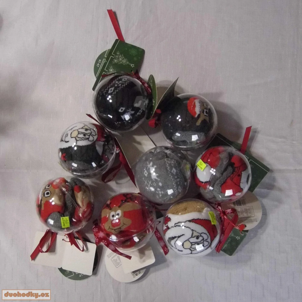  vánoční ponožky v baňce