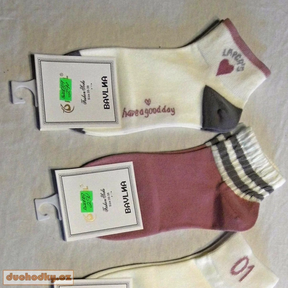 Dámské bavlněné  ponožky starorůžové  CW464