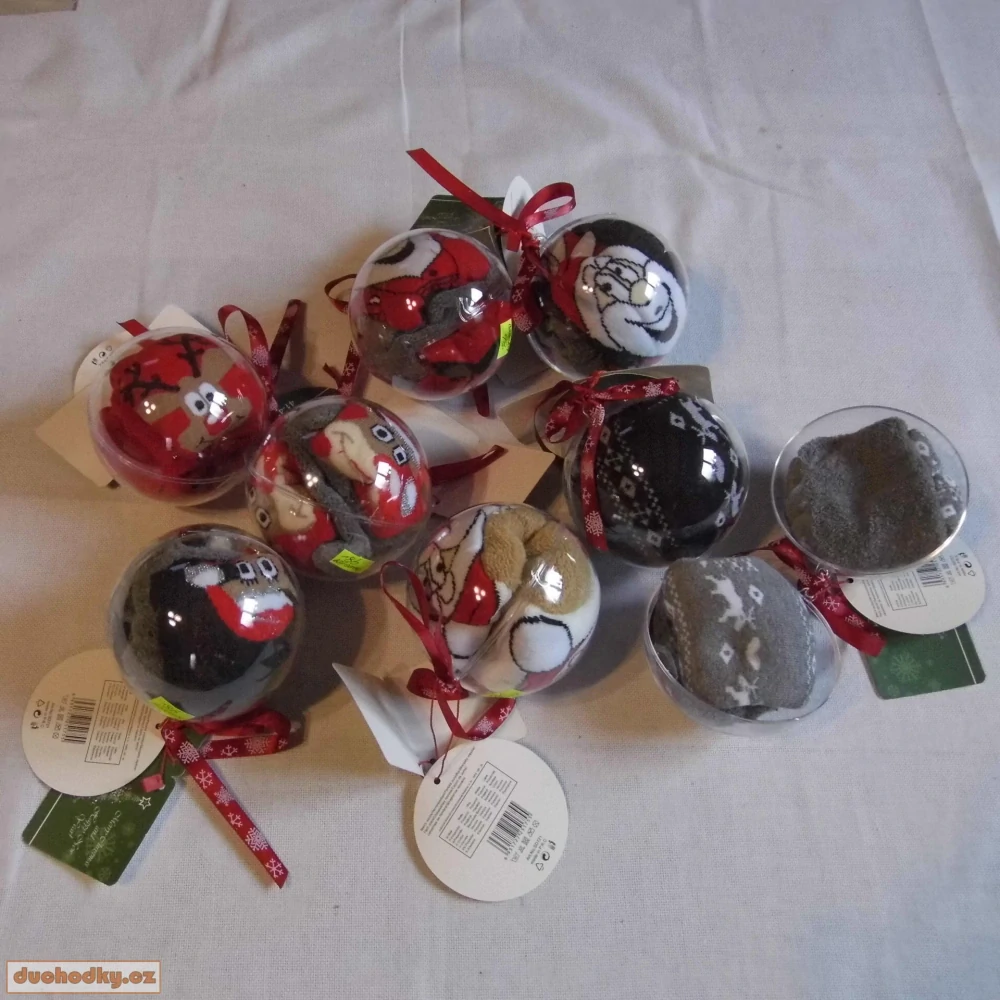  vánoční ponožky v baňce