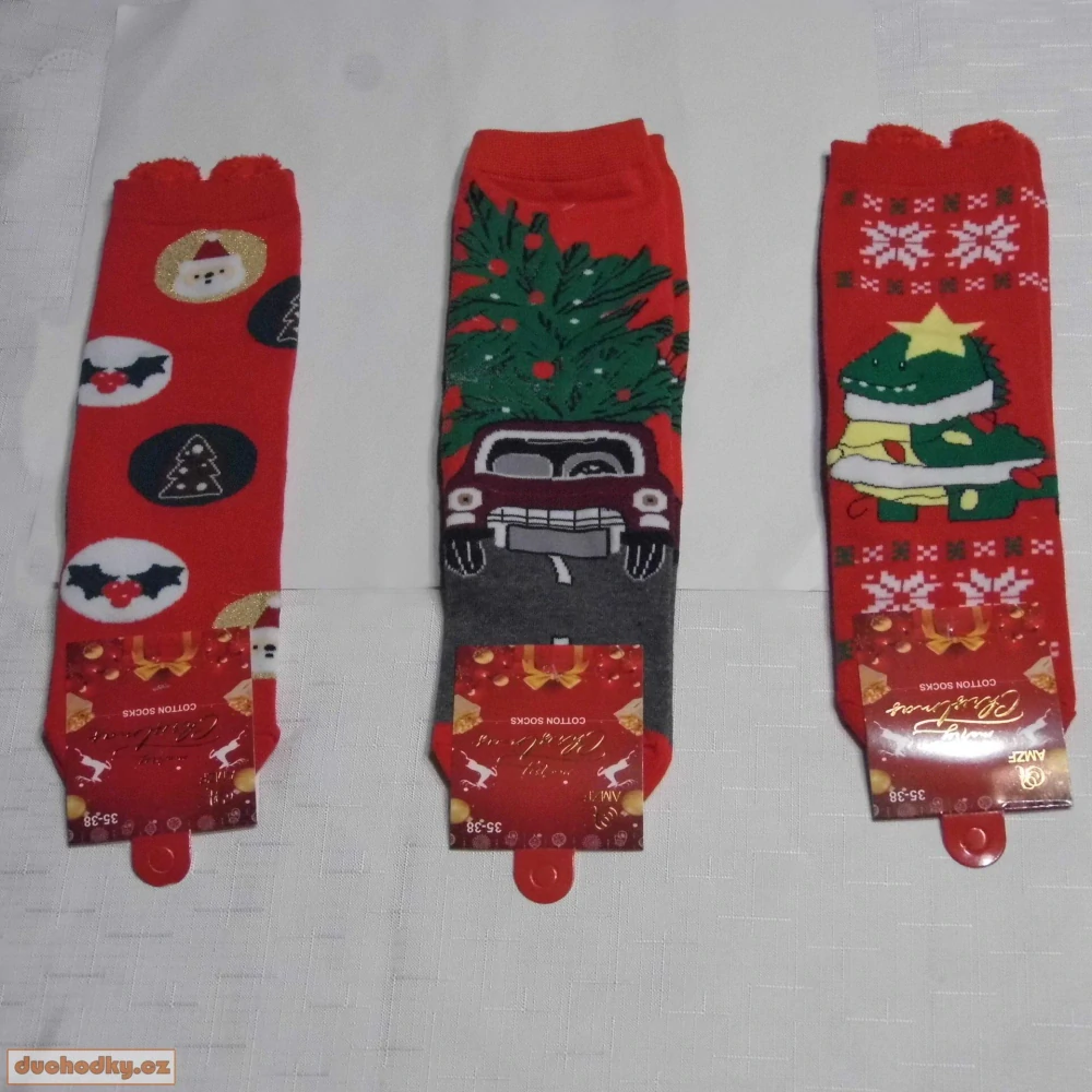 Dámské veselé vánoční ponožky