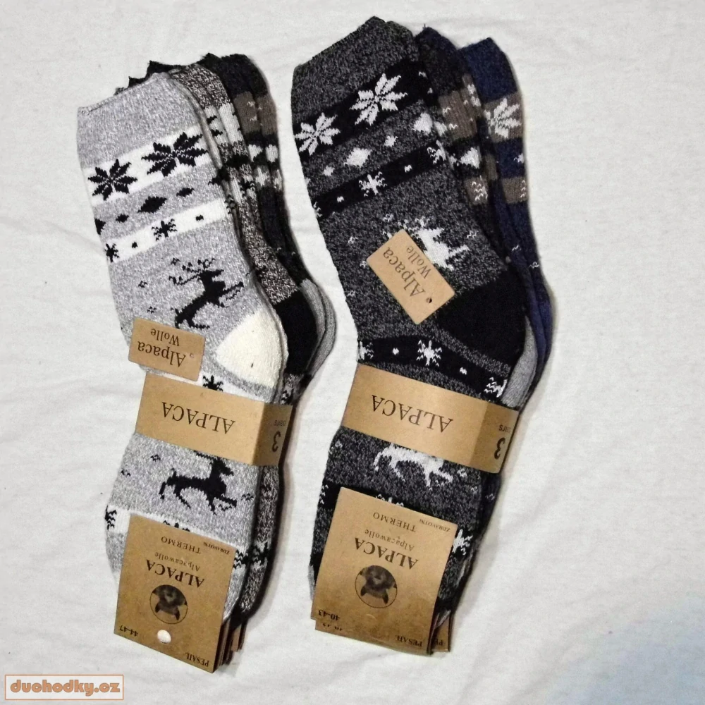 Pánské zimní  ponožky alpaka  WZ08