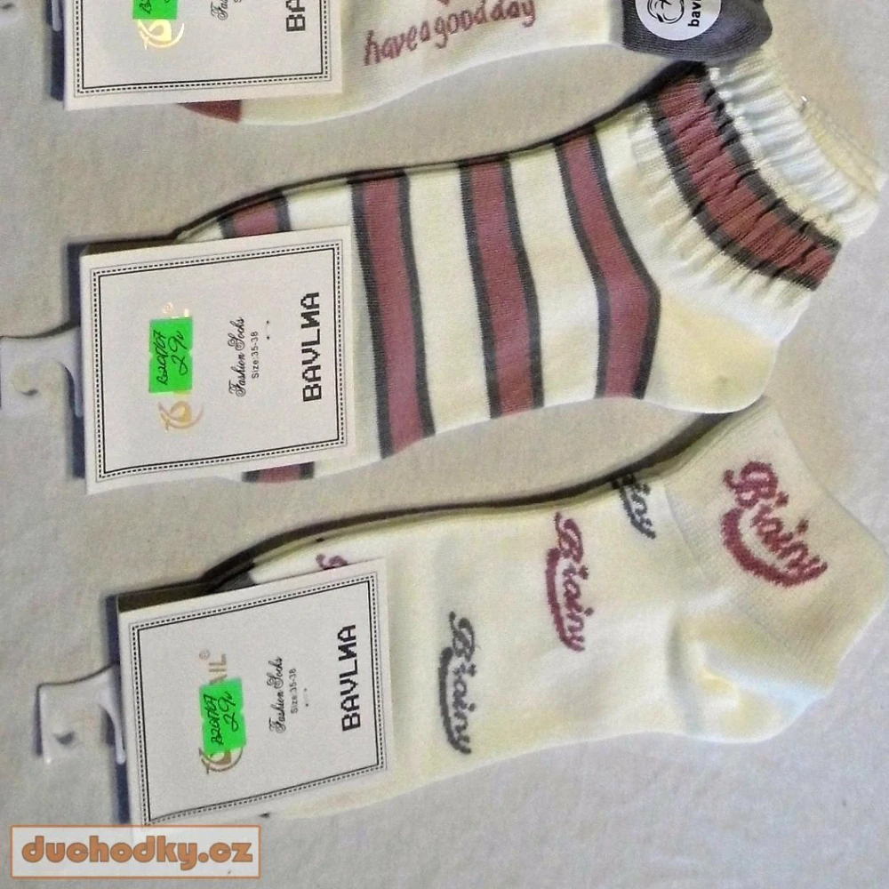 Dámské bavlněné  ponožky starorůžové  CW464
