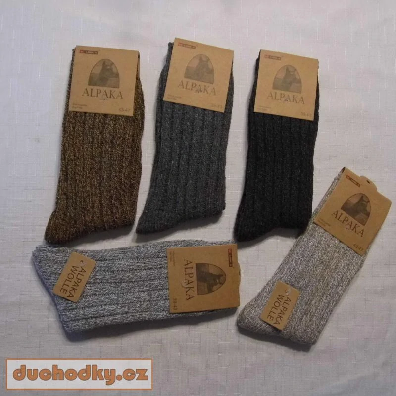 Pánské zimní  ponožky alpaka Uk LOOKeN 