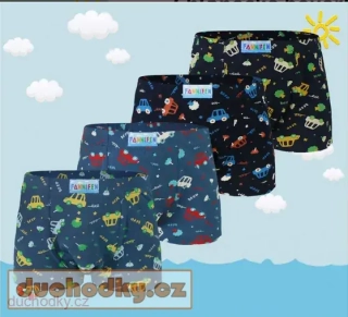 Chlapecké boxerky autíčka 4 barvy